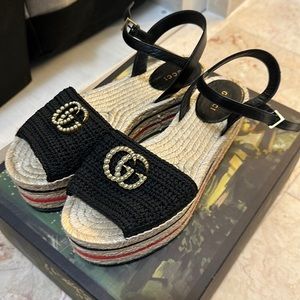 Gucci Espadrille Shoe Sandals Sz 7.5 - Like new!